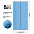 thumbnail image 5 of Extra Thickened 15mm Exercise Mat (72" x 32") for Men & Women Non Slip with High Density Large Shock Absorber Pad for Home Gym Travel & Floor Outside Fitness in Light Blue, 5 of 9