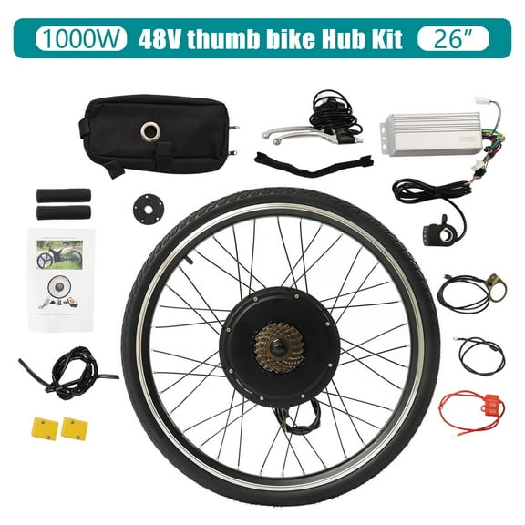 26" Rear Wheel 48V 1000W Electric Bicycle EBike Conversion Kit Hub Motor Cycling
