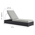 thumbnail image 3 of Modway Tahoe 3-Piece Chaise Lounge Set in Gray Gray, 3 of 7
