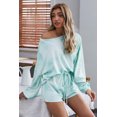 thumbnail image 3 of POGLIP Women's Sky Blue Tie-dye Loungewear Set, 3 of 6