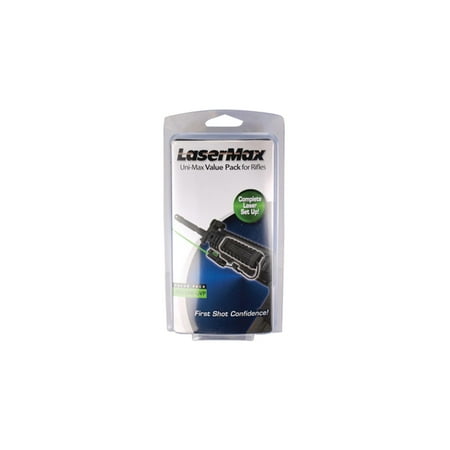 LaserMax Uni Rail Mounted Green Laser, requires at least 1 3/4" of rail space w/momentary activation switch