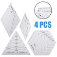 thumbnail image 2 of Regla Para Acolchar Con Hexágono Triangular, Plantillas De 45 Grados Y 60 Grados, Regla Para Manualidades De Corte Y Costura De Retales, Herramientas De Bricolaje 4 Uds. Vogacara HA035002-00, 2 of 6