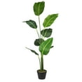thumbnail image 3 of LCG Florals Artificial Plant, Bird of Paradise, 5 ft, Black Plastic Grower's Pot, 3 of 7