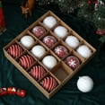 thumbnail image 6 of Red and White Foam Christmas Ball Ornaments, Hanging Tree Decorations, Holiday Christmas Home Decor, for Christmas Tree, Party, and Festive Celebration, 6 of 6