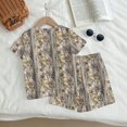 thumbnail image 4 of Grblisyd Cute Outfits for Girls 10-12 Camo Crew Neck Short Sleeve Maple Leaf Print Tops and Elastic Waist Shorts, 4 of 6