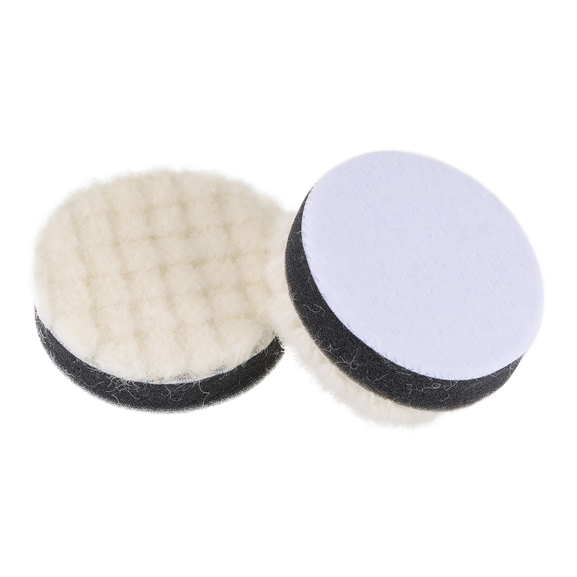2" Wool Felt Sponge Polishing Pad Hook and Loop Buffing Wheel Coarse Polishing for Orbital