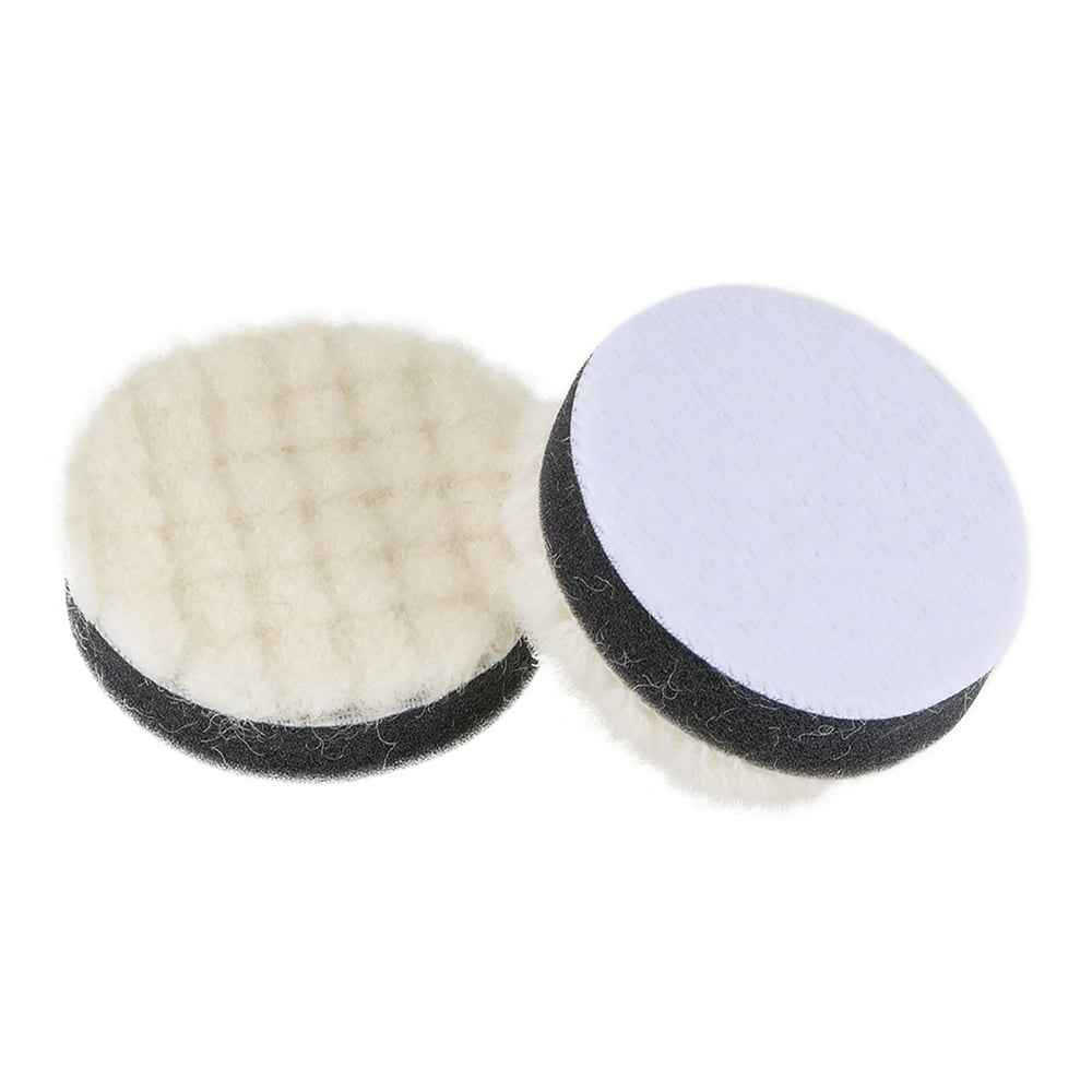 2" Wool Felt Sponge Polishing Pad Hook and Loop Buffing Wheel Coarse