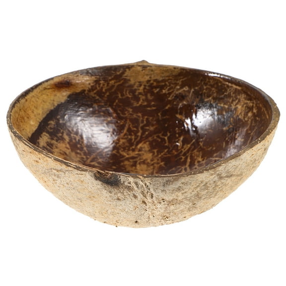 FRCOLOR Coconuts Shell Bowl Natural Coconuts Candle Bowl Household Coconuts Shell Food Bowl Serving Bowl
