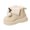 Beige, variant on Wensltd Ankle Boots for Women Round Toe Snow Boots Winter Fashion Thick Bottom Shoe