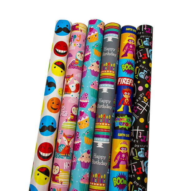 documentary Sweeten Meter The Gift Wrap Company Wrapping Paper, 6 Piece - Walmart.com