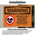 thumbnail image 3 of (2 Pack) High Magnetic Fields Pacemakers OSHA Warning Sign 18 Inch X 12 Inch Vinyl Label Decal Sticker Weather Resistant, UV Protected for Workplace, Business, and Construction Site,, 3 of 7