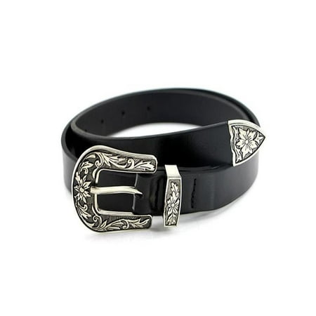 Double Sash - Women Fashion Lady Vintage Metal Leather Double Buckle Waist Belt Waistband - silver