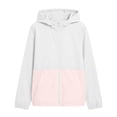 thumbnail image 5 of Karoyedx Girls Rain Jacket Toddler Girls Boy Coat Jacket Hooded Zipper Windproof Windbreaker Outerwear White Size,5-6 Years, 5 of 8