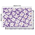 thumbnail image 6 of Purple Daisy Flower White Blooms Pattern Summer Placemats Table Placemats Set Of 4-Linen Kitchen Washable Placemats Table Mats 11.8"x17.7" Non-Slip Heat Resistant, 6 of 6