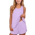 thumbnail image 5 of LYEAA Girl Swimming Suits Two Piece Ruched Swimsuits Tank Tops and Boyshorts Bottom Summer Modest Swimwear, 5 of 7