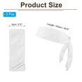 thumbnail image 2 of Uxcell Head Ties Headband Ninja Karate Headband Adjustable Sports Tie Back White, 3 Pack, 2 of 7