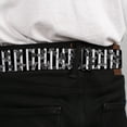 thumbnail image 4 of Buckle-Down Belt, Seatbelt Buckle Belt, Cherries Scattered Vertical Stripe White Black Grays, 30 to 44 Inches, 4 of 9