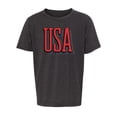 thumbnail image 2 of Youth USA Patriot T-shirts, 4th of July Shirts, Kids Graphic Tees - Charcoal MH200YPATRIOT S24 XL, 2 of 3