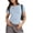 Haze Blue, variant on Womens Short Sleeve Slim Fit Crop Top Going Out Tight-Shirts Summer Basic Tees