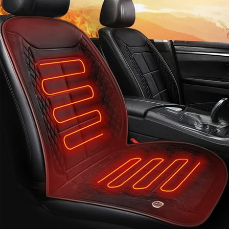 EVLIVE Car Seat Heater, Adjustable Temperature, Portable Seat Cushion 12V Universal, Fits All Vehicles
