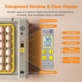 thumbnail image 3 of 36 Egg Incubator for Hatching Eggs with Automatic Egg Turning, Digital Temperature & Humidity Control, Built-in Egg Candler & Water Tank, LED Display, Chicken Incubators for Ducks/Quail/Goose/Pigeon, 3 of 6