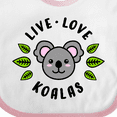 thumbnail image 4 of Inktastic Live Love Koalas Boys or Girls Baby Bib, 4 of 4