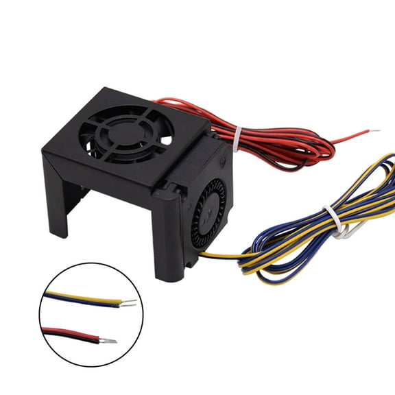 for Ender 3/CR10 12V 24V Full Assembled Extruder Cooling Fan Cover Kit Silicone Case- for Ender3/CR10/Ender5 3D Printer