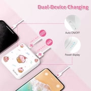 Yoobao Portable Charger 20W 10000mAh Cute USB C in & Out Power Bank Fast Charging, PD 3.0+QC 4.0 High-Speed Charging Phone Battery Pack for iPhone 14 13 12Pro Max iPad Samsung (White Cake)