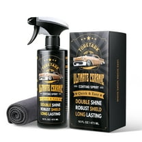 Real Ceramic Coating for Cars Polish (16 oz.), Unmatched Shine Nano Car Wax Coating Spray, Survives 50  Washes, No Pungent Smell, Quick Detailer Spray Wax, Shiny Car Stuff with Microfiber Towel