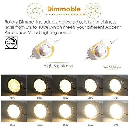 Lampaous Led Puck Light Dimmable Under Cabinet Lighting Lights Hardwired Locker Shelf 6w 4000k Plug In Canada Lampaous Led Puck Light Dimmable Under, Can You Hardwire Led Puck Lights