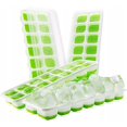 thumbnail image 1 of 14 compartiments avec couvercle bac à glaçons en silicone moule à glaçons réutiliser 4 Pcs vert, 1 of 3