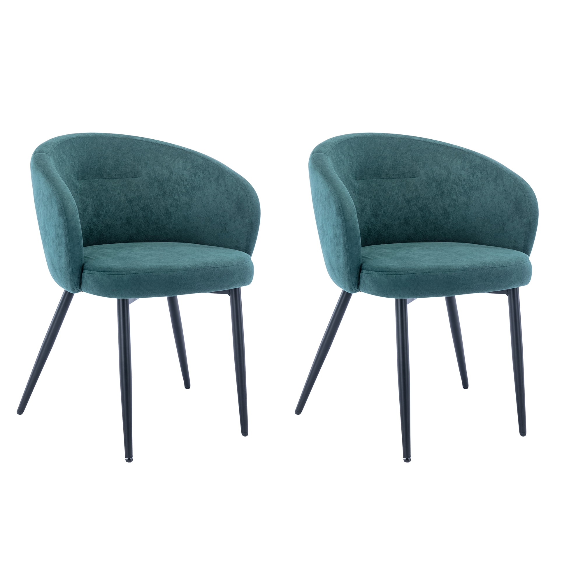 Private Jungle Set of 2 Dining Chairs,Modern style Upholstered fabric Chairs Leisure Side Chairs with Metal Legs,Green Private Jungle Set of 2 Dining Chairs,Modern style Upholstered fabric Chairs Leisure Side Chairs with Metal Legs,Green