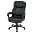 thumbnail image 3 of Pemberly Row Oversized Faux Black Leather Executive Chair with Padded Loop Arms, 3 of 9