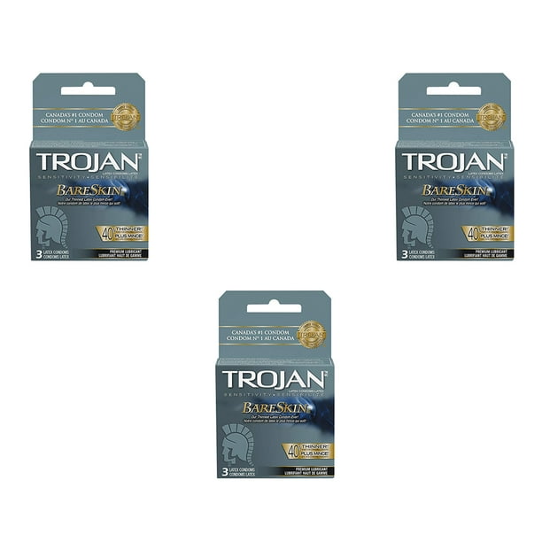 Trojan Préservatifs en Peau Nue (Pack de 3)