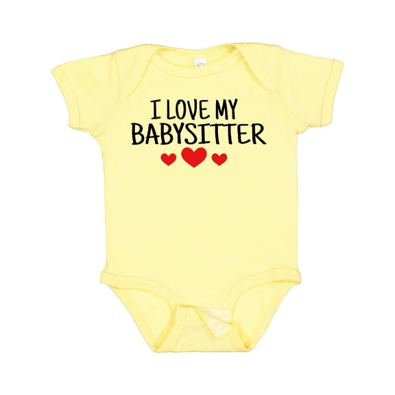 Inktastic I Love My Babysitter Boys or Girls Baby Bodysuit