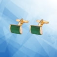 thumbnail image 3 of BESTYASH Mens Cufflinks Cufflink Green 2Pcs, 3 of 8