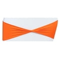 thumbnail image 3 of MDS Pack of 200 Spandex Chair Bow Sash Bands Ties Without Buckle for Wedding - Orange, 3 of 6