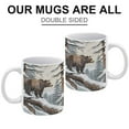 thumbnail image 3 of Novelty Coffee Mug - Winter Bear Porcelain Cup Ceramic Coffee and Tea Mug - 330 ml / 11 oz White Ceramic Mug, 3 of 8