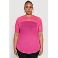 thumbnail image 2 of Womens Plus Size Mesh Crew Neck Tunic Top, 2 of 5