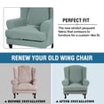 thumbnail image 3 of Transform Your Living Space with Our 2-Piece Soft Wingback Chair Slipcover, 3 of 10