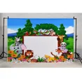 thumbnail image 3 of Safari Animals Photography Backdrop Jungle Forest Baby Birthday Party Photocall Background Custom Photo Props, 3 of 8