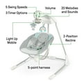 thumbnail image 6 of Ingenuity InLighten Baby Swing, Motorized Vibrating, Swivel Infant Seat, Gray, 6 of 18