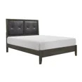 thumbnail image 2 of Contemporary Bedroom Furniture Dark Gray 1pc King Bed Faux Leather Upholstered Headboard, 2 of 3
