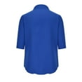 thumbnail image 7 of Nnhblu Womens Shirts and Blouses Long Sleeve Ladies Tops and Blouses Crew Neck Blue, 7 of 7
