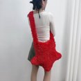 thumbnail image 5 of FNFYFH Women's Fuzzy Star Crossbody Tote Bags Furry Shoulder Bag Cute Purse Handbag, 5 of 7