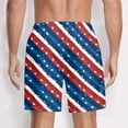 thumbnail image 4 of Mens 250 Anniversary USA Shorts Elastic Waist Drawstring Patriotic Shorts Casual Loose Fit Summer Beach Shorts with Pockets, 4 of 4