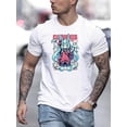thumbnail image 1 of Anime-Inspired Girl Graphic Print T-Shirt, Casual 100% Cotton Knit Fabric, Crew Neck, Regular Fit with Slight Stretch, Short Sleeve Tee Tee For Adult, Men, Women, Teen, Teenager, Adolescent, Youth, 1 of 6
