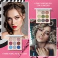 thumbnail image 4 of Color Nymph Girls Makeup Kits For Teens With Pink Retro Train Case Included Portable Matte Shimmer Glitter Eyeshadow Palettes,Lipstick,Lip Oils,Blushes,Highlighter,Brushes,Mirror, 4 of 8