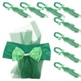 thumbnail image 4 of Raindrops  10 Pcs Bow Decoration Decorations Chair Band Sashes Ceremony Banquet Green, 4 of 8