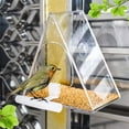 thumbnail image 3 of BYNNIX Clear Acrylic Bird Feeder Window Mount with Strong Suction Cup Food Bowl with Perch Hanging for Outside Wild Birds, 3 of 8